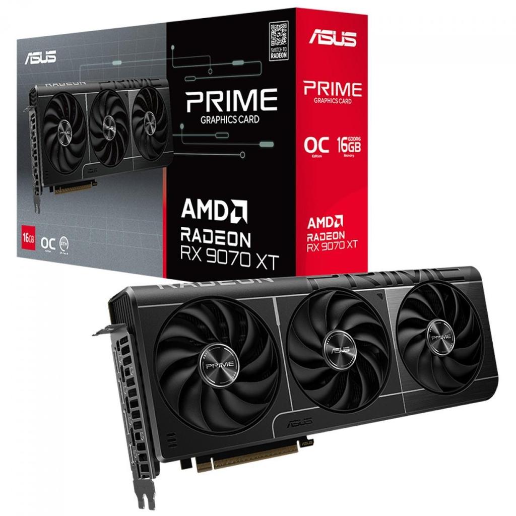 Placa de Vídeo Asus Prime Amd Radeon RX 9070 XT OC Edition, 16GB