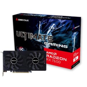 Placa De Vídeo Biostar Amd Radeon RX 7600 OC Ultimate Gaming, 8GB