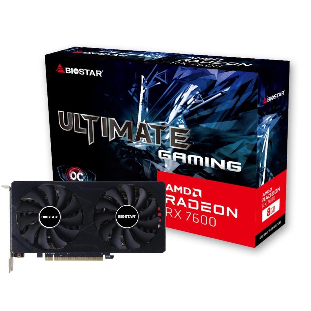 Placa De Vídeo Biostar Amd Radeon RX 7600 OC Ultimate Gaming, 8GB