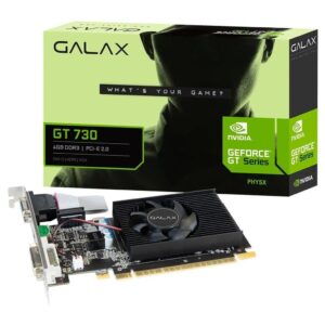 Placa de Vídeo Galax Nvidia GeForce GT 730, 4GB, DDR3, 128-Bit