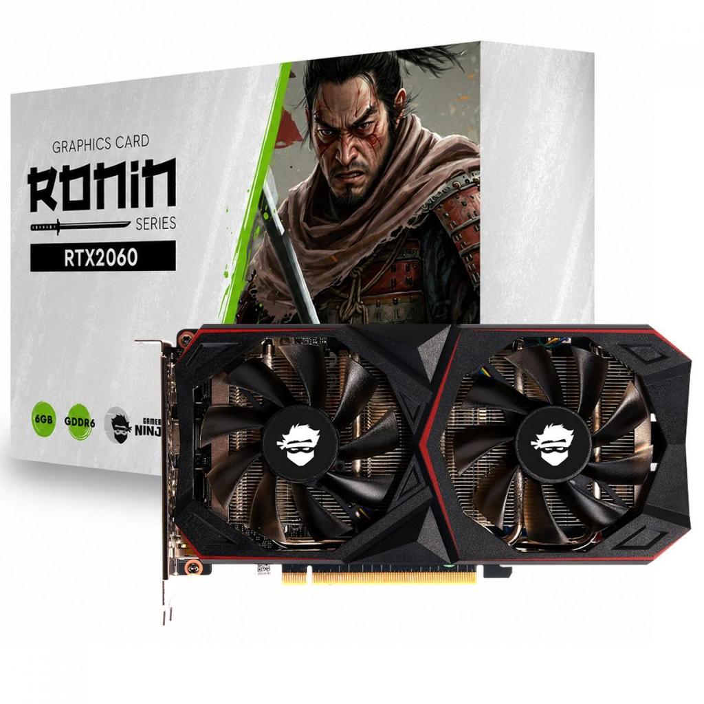 Placa de Vídeo Gamer Ninja Nvidia GeForce Rtx 2060 Ronin, 6GB, GDDR6 — Informática