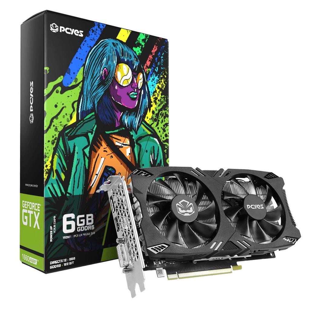 Placa de Vídeo Gpu Gtx 1660 Super Gddr6 6gb 192 Bits Full Size Dual — Informática