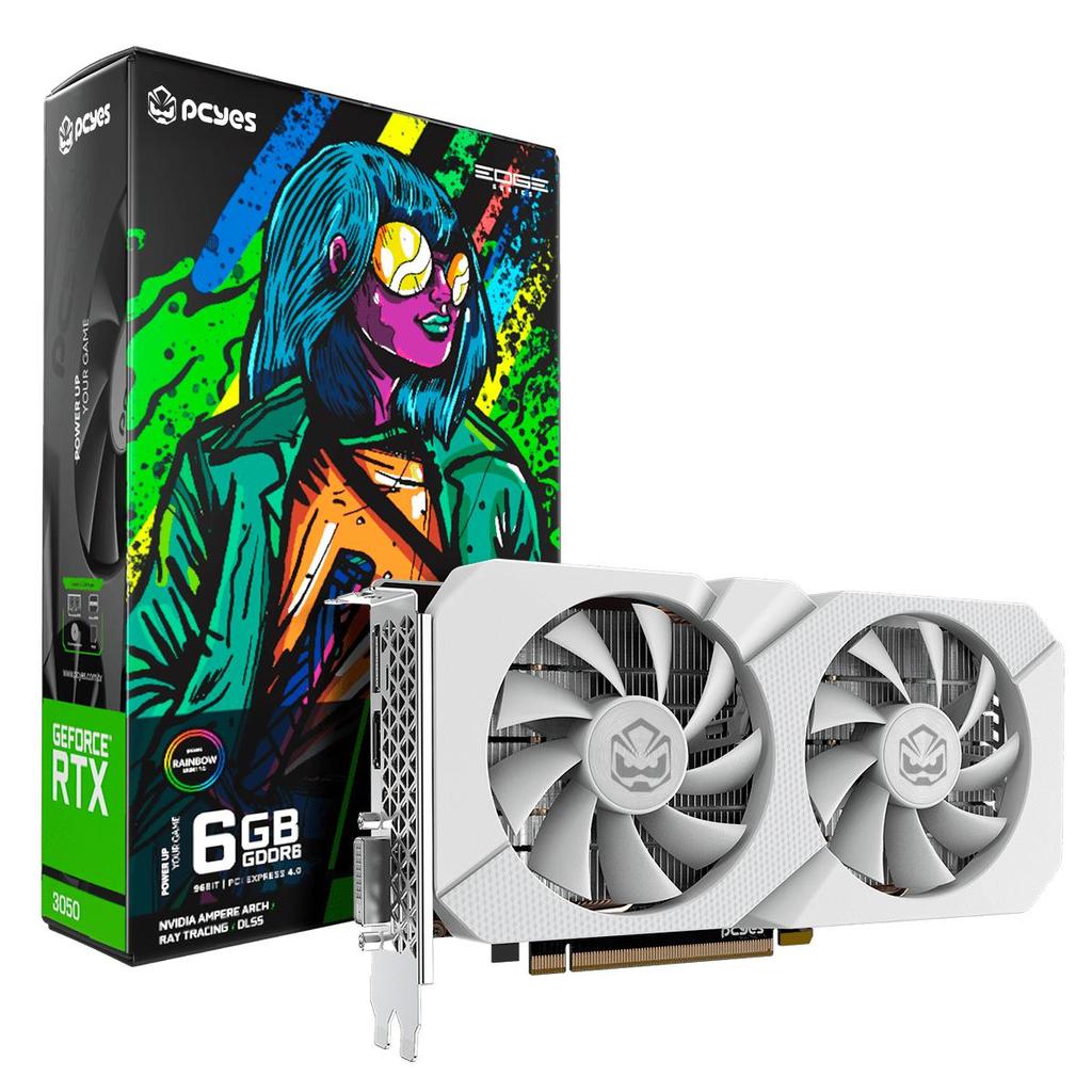 Placa de Vídeo Gpu Nvidia Geforce Rtx 3050 6gb Gddr6 96bit Branco