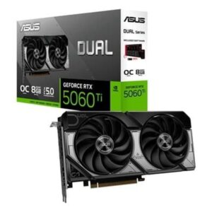 Placa de Vídeo Nvidia GeForce Asus RTX5060TI Dual OC Edition 8GB