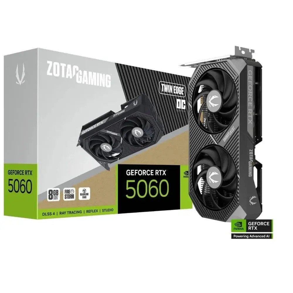 Placa de Vídeo Zotac GeForce Rtx 5060 Twin Edge OC, 8GB GDDR7, 128