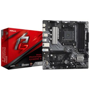 Placa Mãe AsRock B550M Phantom Gaming 4, Chipset B550, Amd AM4, Matx