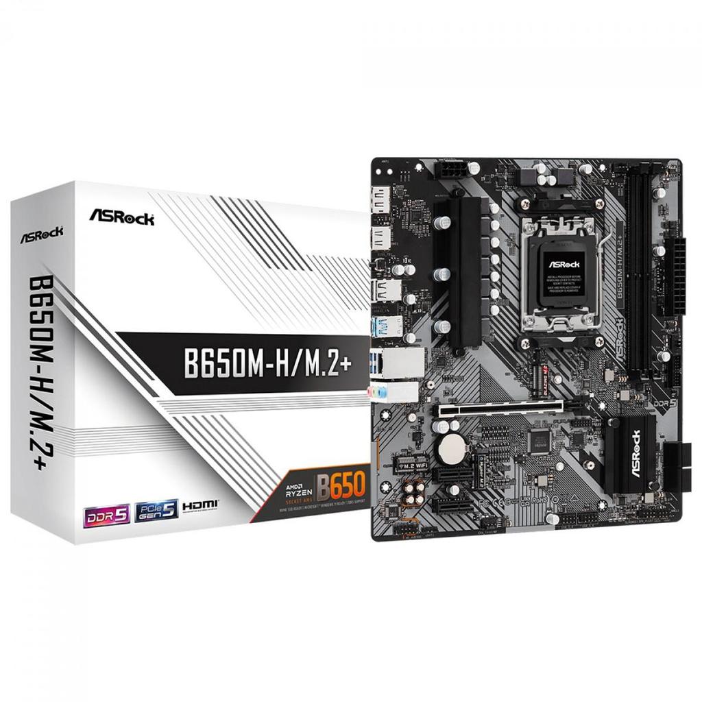 Placa Mãe ASRock M.2+, Chipset B650, Amd AM5, mATX, DDR5 — Informática
