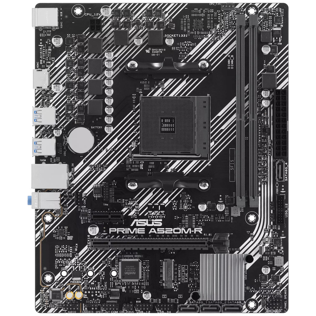 Placa mãe Asus Prime A520M-R, DDR4, Socket Amd AM4, micro-ATX
