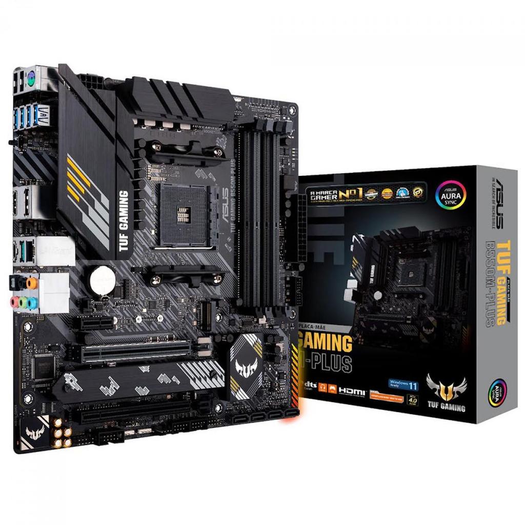 Placa Mãe Asus Tuf Gaming B550M-Plus, Chipset B550, Amd AM4, mATX — Informática