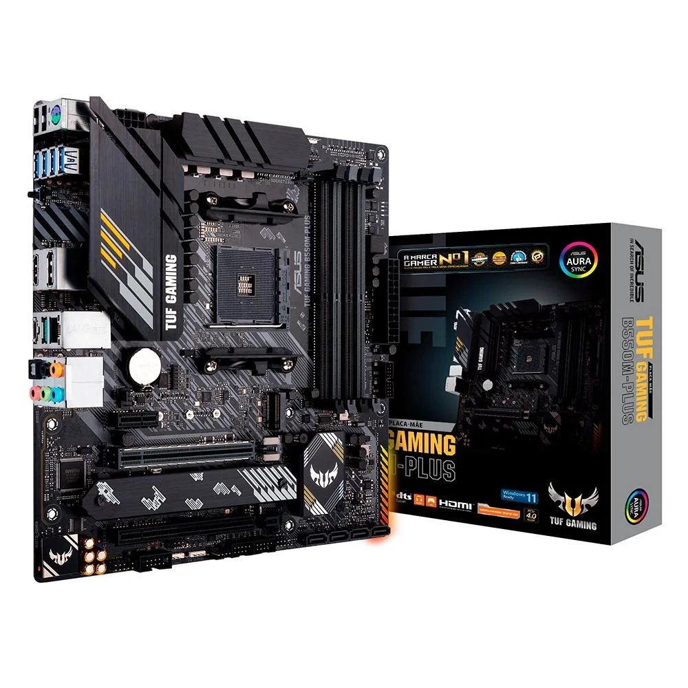 Placa Mãe Asus Tuf Gaming B550M-PLUS, DDR4, Socket Amd AM4, mATX — Informática