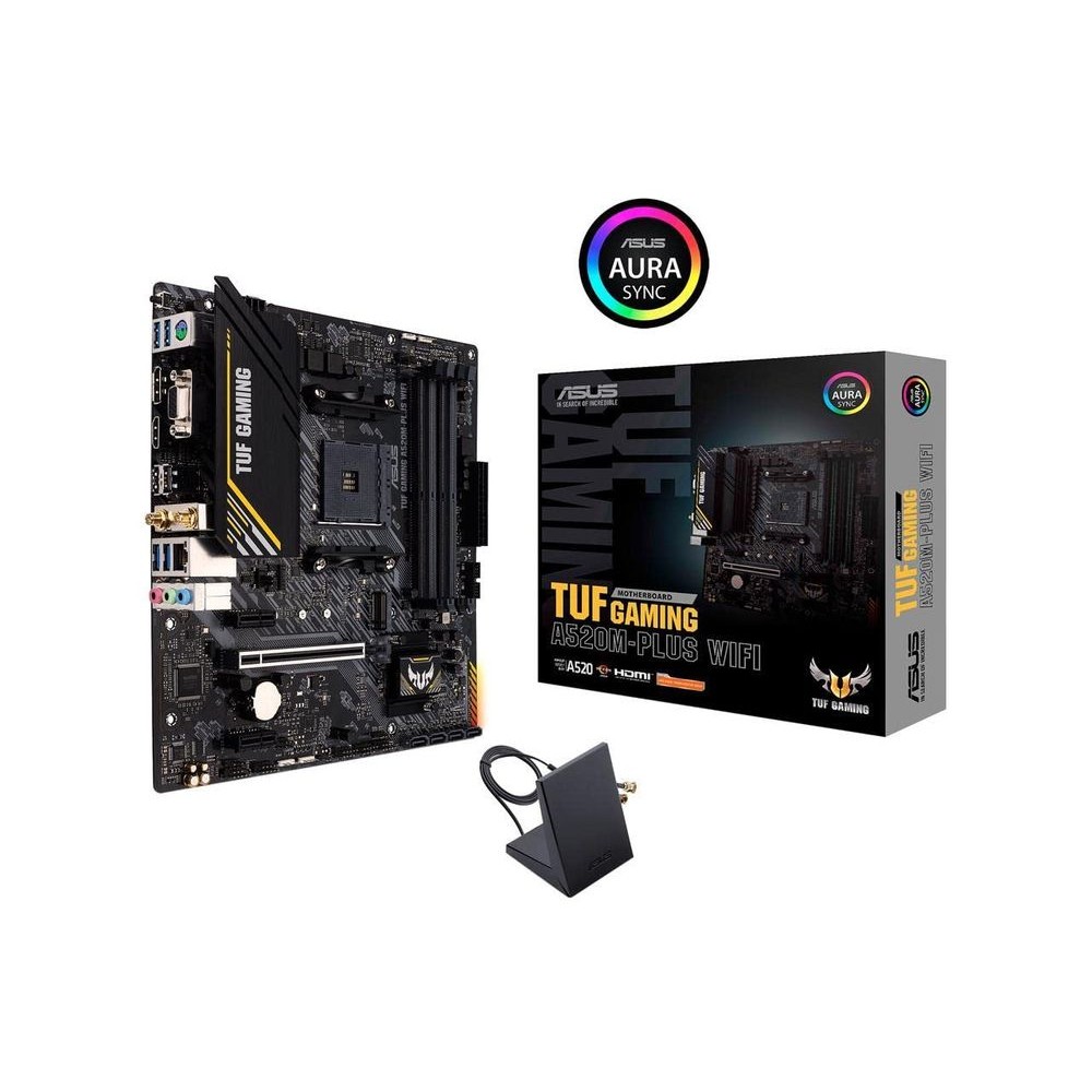 Placa Mãe Asus Tuf Gaming Wifi Amd AM4 RGB mATX DDR4 Preto