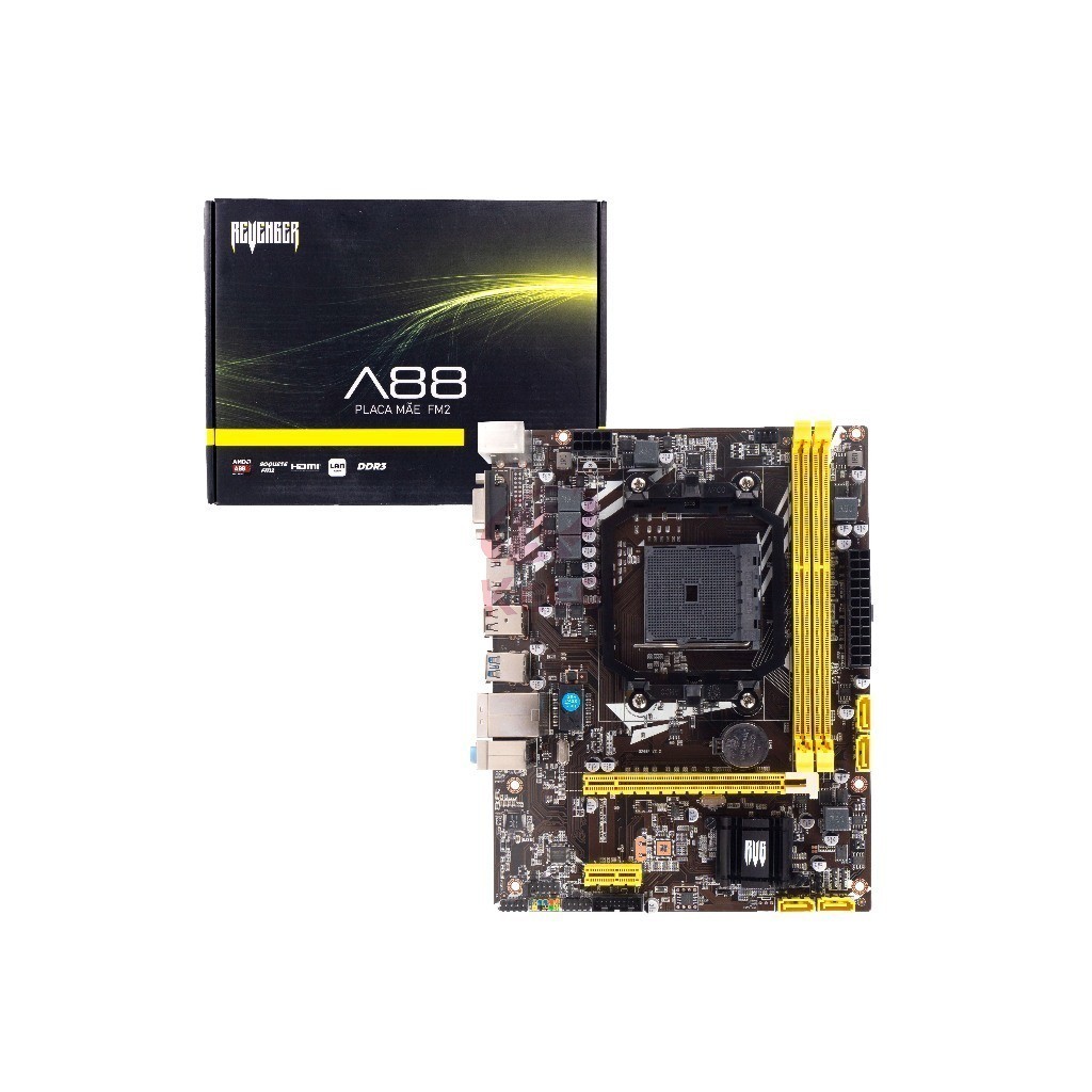 Placa Mãe Fm2 fm2 Séries Cp Clipset Amda68 16gb Usb 3.0 — Informática