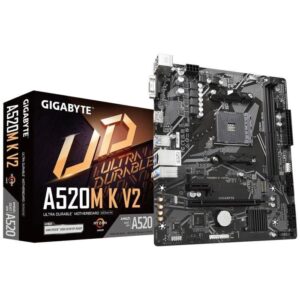 Placa Mãe Gigabyte A520M K V2 AM4 2xDDR4 Chipset Amd mATX