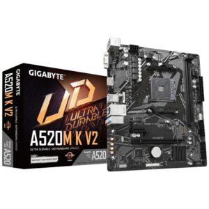 Placa Mãe Gigabyte A520M K V2, Chipset A520, Amd AM4, Matx, DDR4