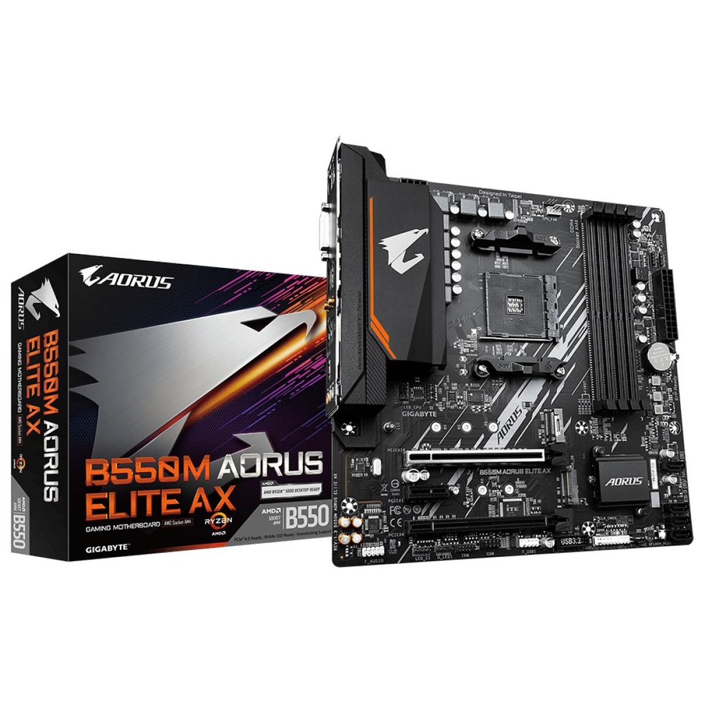 Placa Mãe Gigabyte B550M Aorus Elite AX, Chipset B550, Amd AM4, mATX — Informática