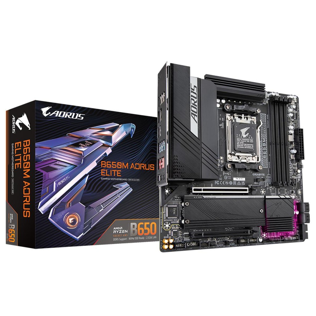 Placa Mãe Gigabyte B650M Aorus Elite, Amd AM5, mATX, DDR5 — Informática
