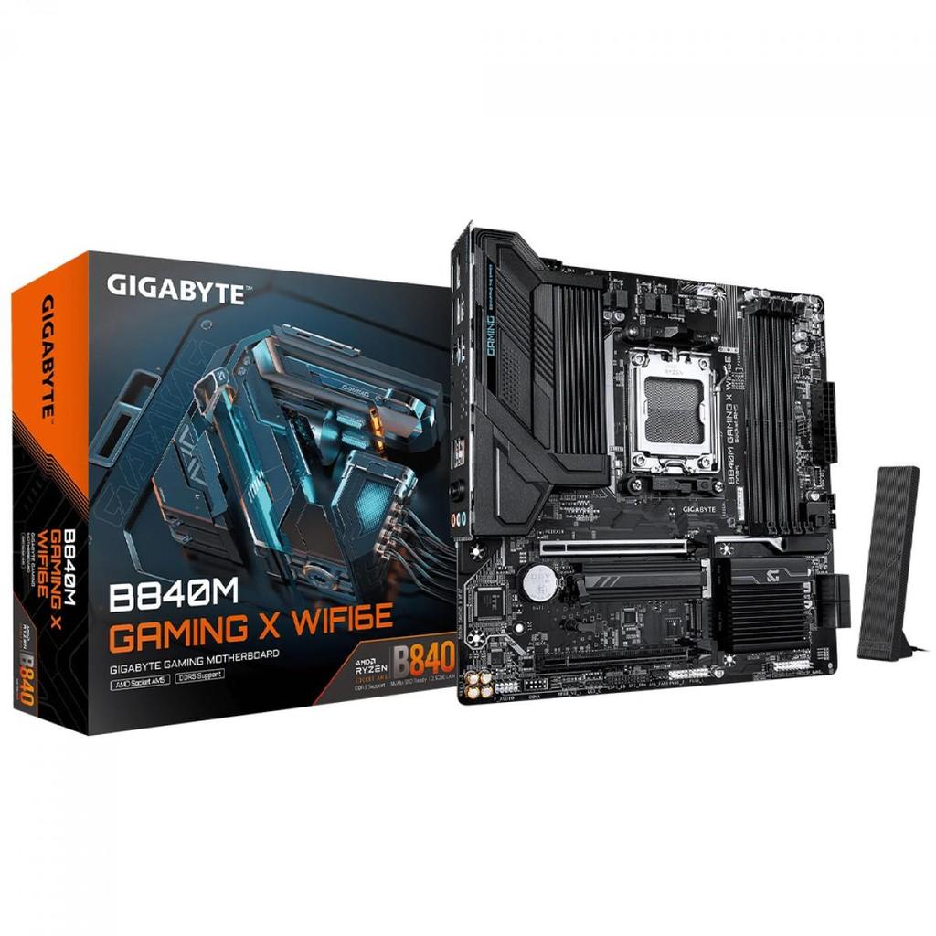 Placa Mãe Gigabyte B840M Gaming X WIFI6E, Chipset B840, Amd AM5 — Informática