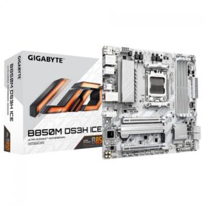 Placa Mãe Gigabyte B850M DS3H Ice, Chipset B850, Amd AM5, M-Atx, DDR5