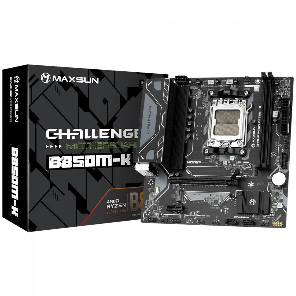 Placa Mãe Maxsun Challenger B850M-K, Chipset B850, Amd AM5, mATX, DDR5 — Informática