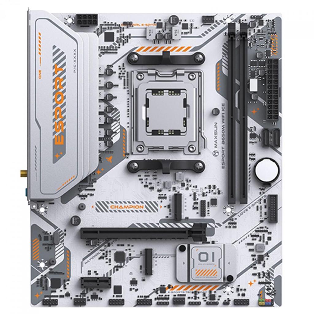 Placa Mãe Maxsun eSport B650M WiFi Ice, Chipset B650, Amd AM5, mATX