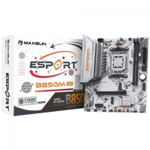 Placa Mãe Maxsun eSport B850M WiFi Ice, Chipset B850, Amd AM5, mATX