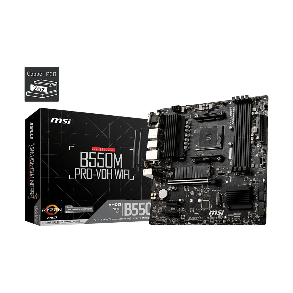 Placa Mãe Msi B550M Wifi, DDR4, Socket Amd AM4, mATX, Chipset B550 — Informática