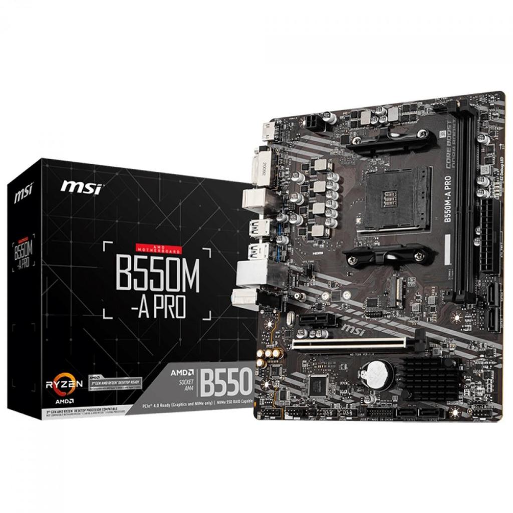 Placa Mãe Msi Pro, Chipset B550, Amd AM4, mATX, DDR4