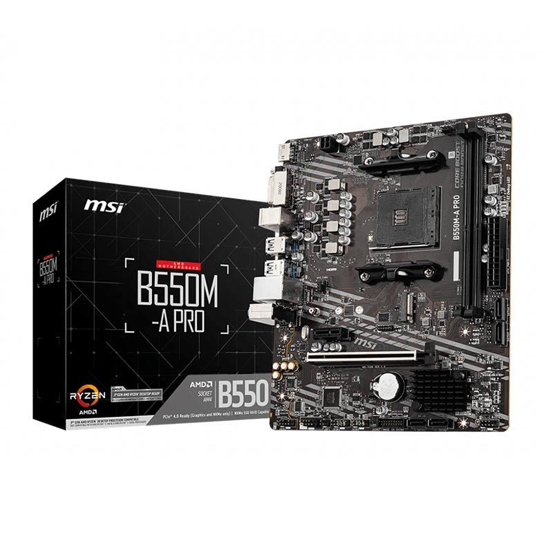 Placa Mãe Msi Pro, DDR4, Socket Amd AM4, mATX, Chipset B550