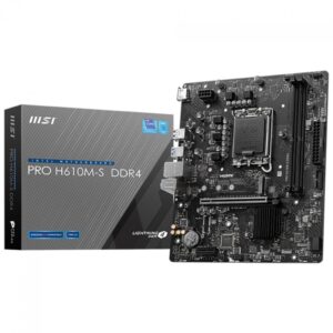 Placa Mãe Msi Pro H610M-S, Chipset H610, Intel Lga 1700, Matx, DDR4