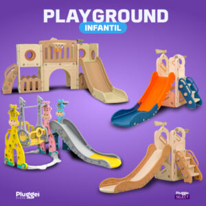 Playground Infantil Brinquedo Kids Multifunções com Escorregador