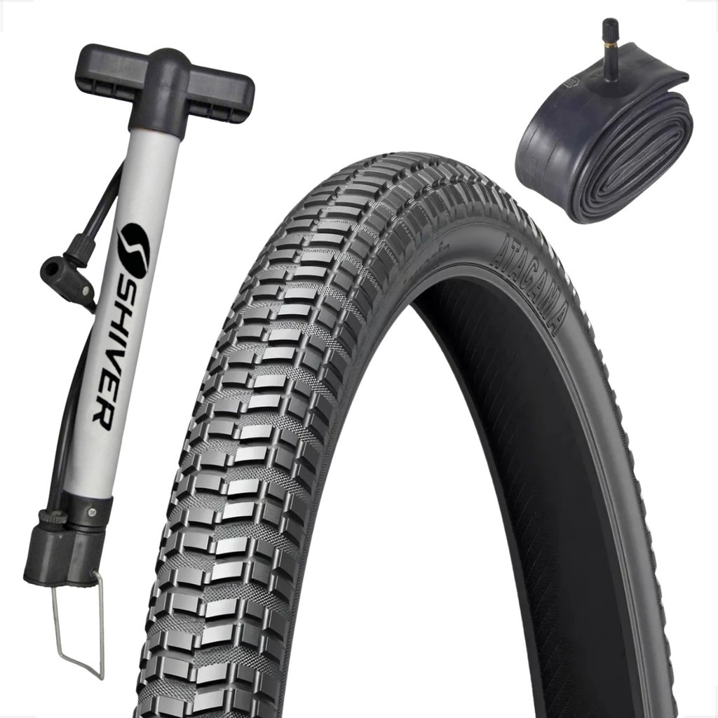 Pneu Levorin Atacama aro 24 x 2.125 Camara aro 24 Bomba de ar Shiver — Brinquedos