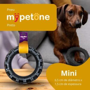 Pneu Mordedor de Borracha MyPetOne Mini Para Cachorro Brinquedo