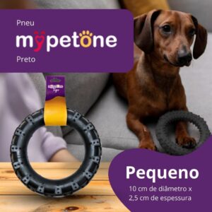 Pneu Mordedor de Borracha MyPetOne Pequeno Para Cachorro Brinquedo