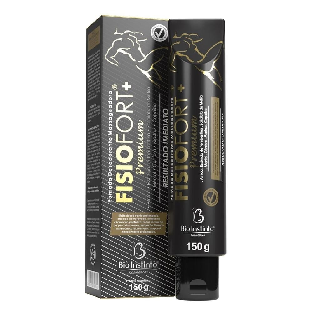 Pomada Desodorante Massageadora Bio Instinto Fisiofort+ Premium 150g