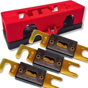 Porta Fusível Faca Grande Anl 3 Vias 3 Fusíveis 150A Som Automotivo