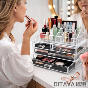 Porta Maquiagem Make Cosméticos Multiuso Perfume Prateleira 3 Andares