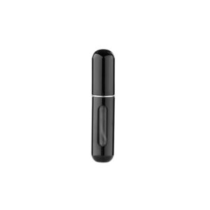 Porta Perfume de Vidro Portátil Preto 5ml 7,5cm 1 unidade Rizzo