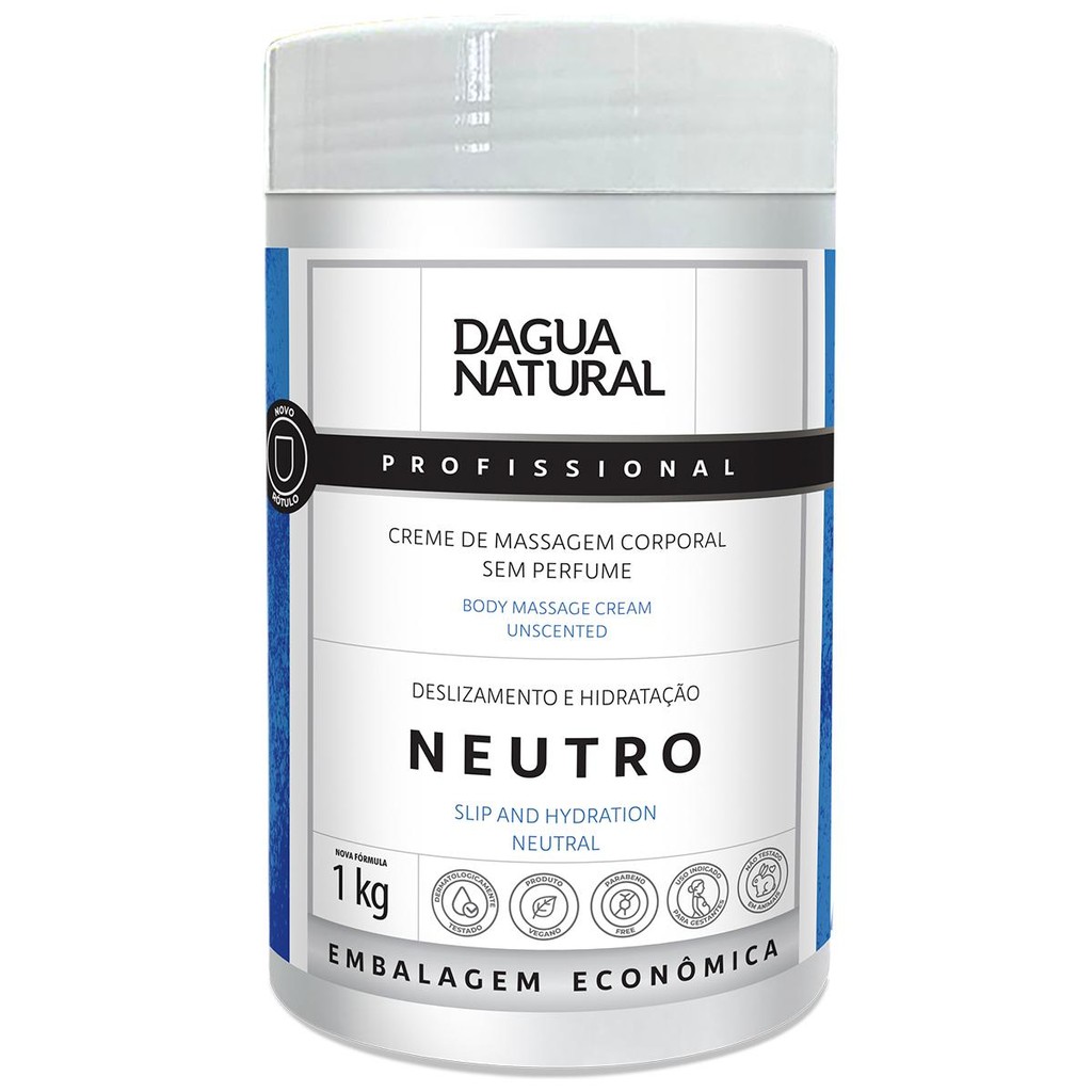 Pote Creme De Massagem Corporal Dagua Natural Neutro 1kg Sem Perfume — Perfumes