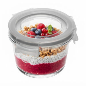Pote Hermético com Tampa Redondo 130ml Vidro Lyor para Alimentos