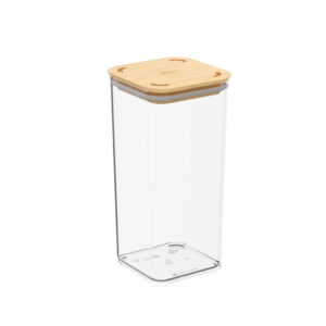 Pote Hermético Coza Modo Bambu 1,2 Litros Cristal Brinox 40642 3009