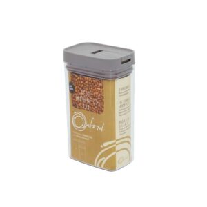 Pote Hermético Cristal Retangular 1,2L Oxford Grey
