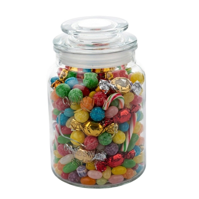 Pote Hermético de Vidro com Tampa 1200ml, Porta mantimentos de Vidro