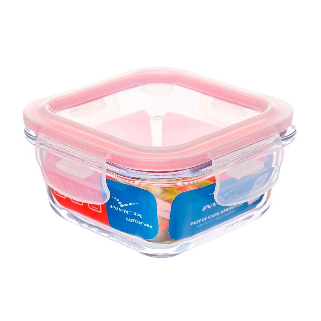 Pote Hermético de Vidro Conserve It 4 Travas 320ml Invicta