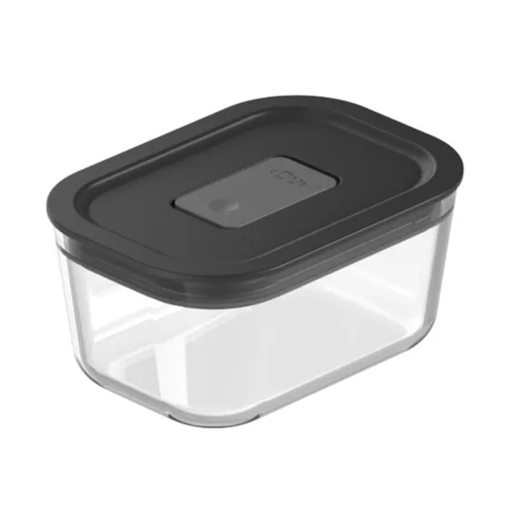 Pote Hermético de Vidro Fresh Lock 370mL Preto Ou
