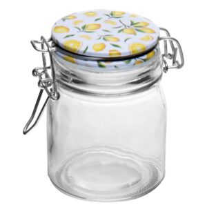 Pote Hermético de Vidro Lyor Siciliano 200ml Tampa Branca com Clipe