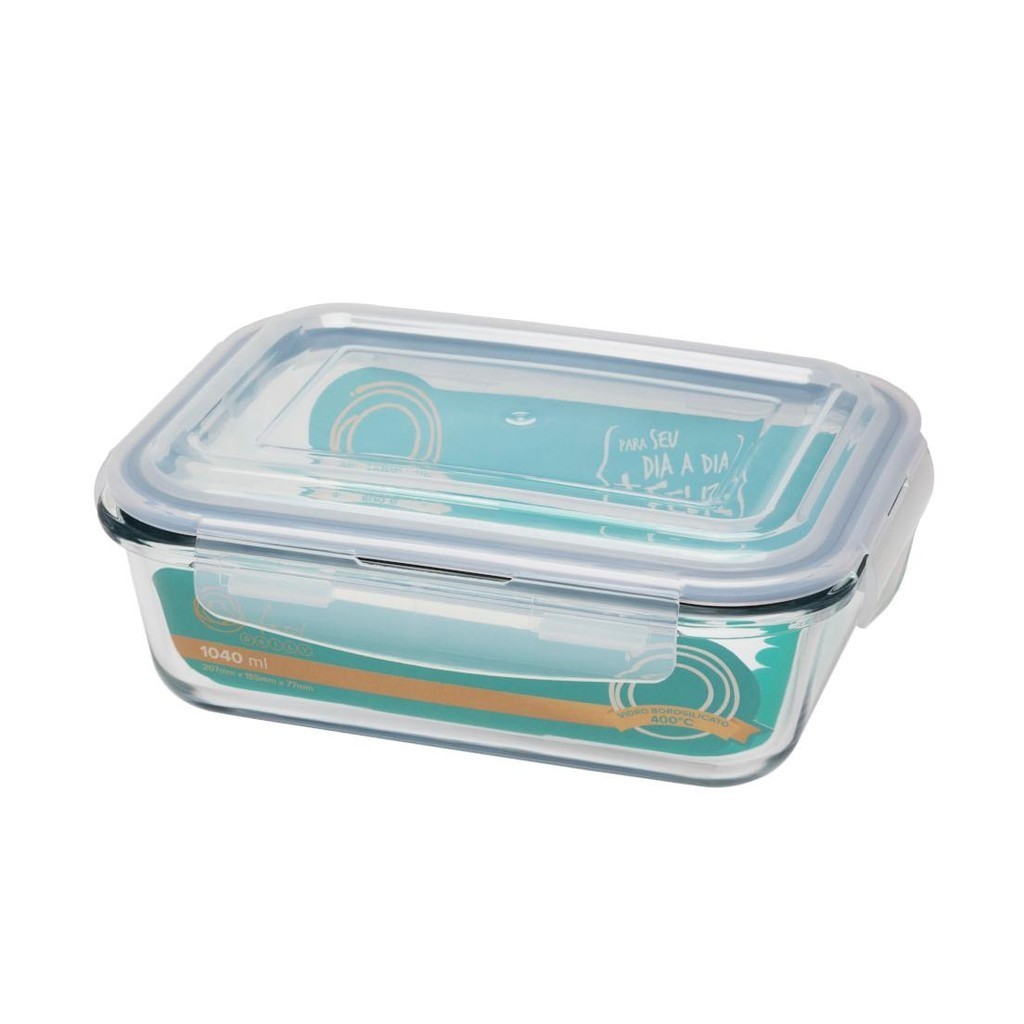 Pote Hermético De Vidro Retangular 1,04 L Oxford — Cozinha e Utensílios