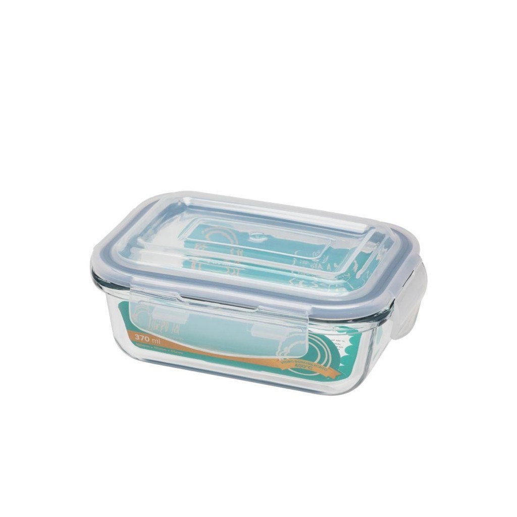 Pote Hermético De Vidro Retangular 370 ML Oxford