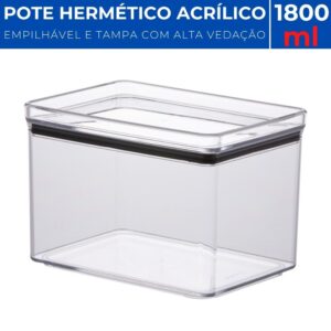 Pote Hermético Lumini Multiuso Porta Mantimentos Empilhavel De