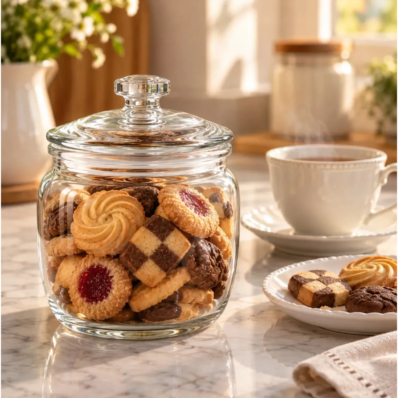 Pote Hermético Lyor Pure 1L Vidro para Alimentos Organização