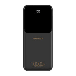 Power Bank 10mAh Pisen Bateria Portátil Max 10W Preta
